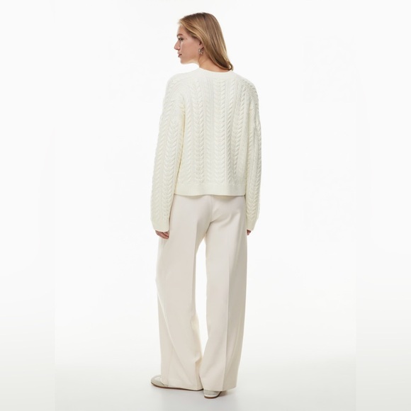 Aritzia The Group Shores Merino Wool Sweater in Vintage White - Picture 5 of 13